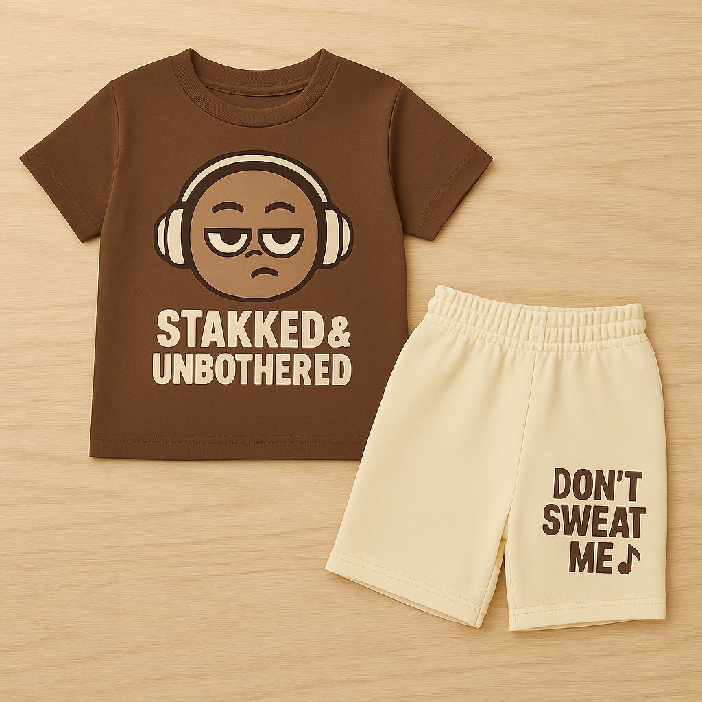 STAKKED & Unbothered Set – Don’t Sweat Me Edition (Kids)