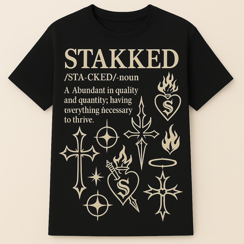 STAKKED Definition Emblem Tee – Symbol Edition