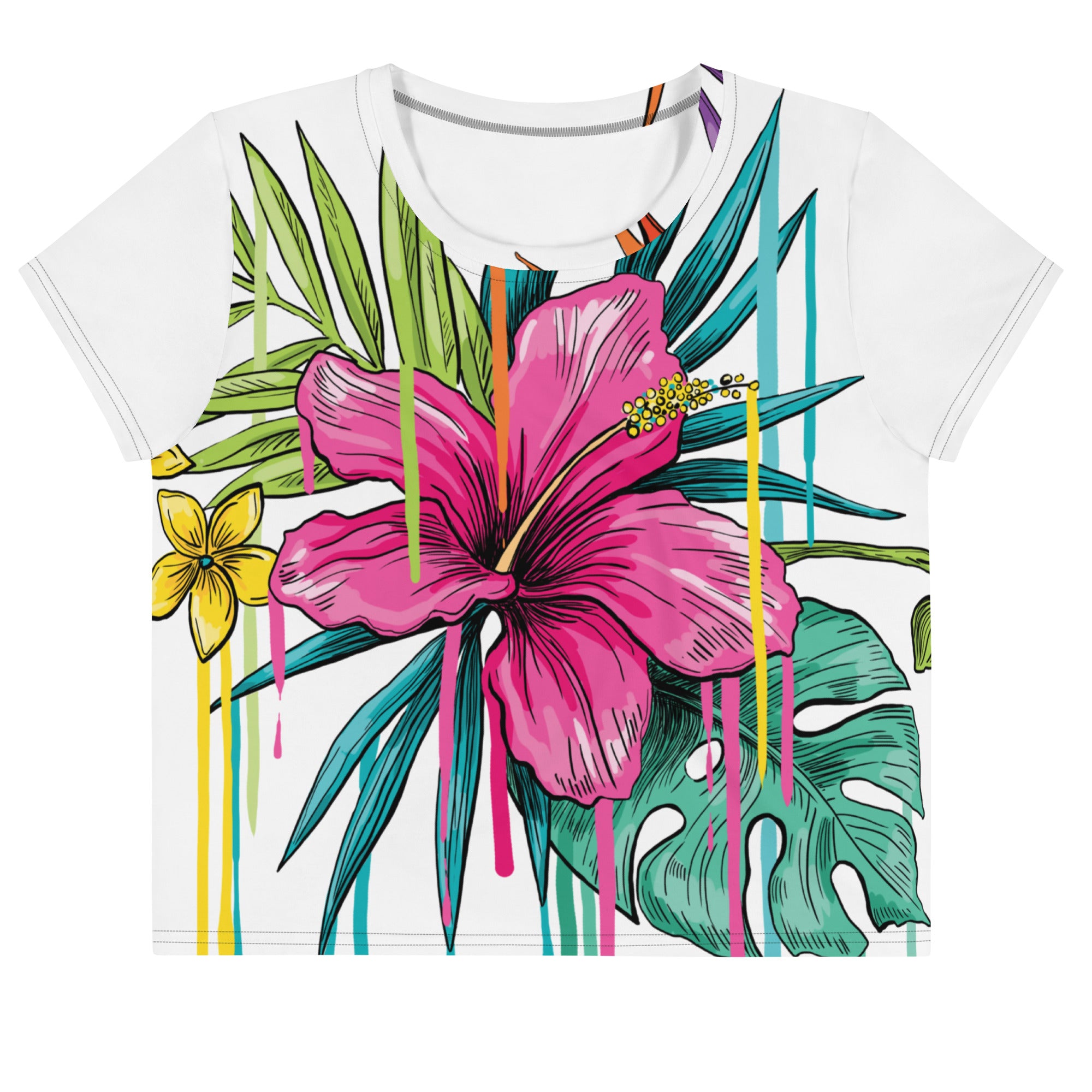 Everything STAKKED All-Over Print Crop Tee